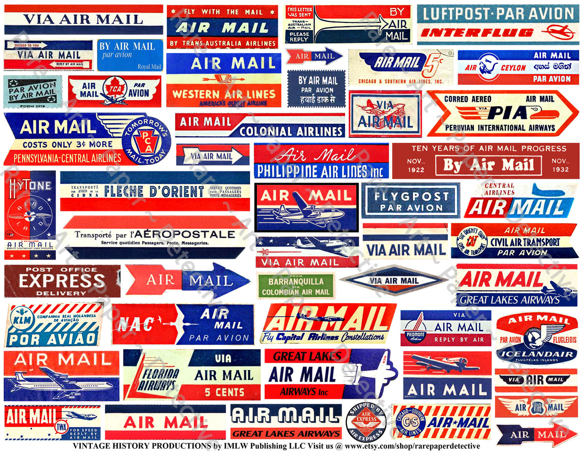 Journal Pages travel series postal letterpress label sticker box