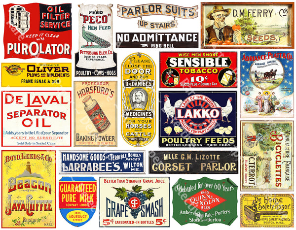 Medicine Cabinet Labels, 21 Authentic Looking Apothecary Label