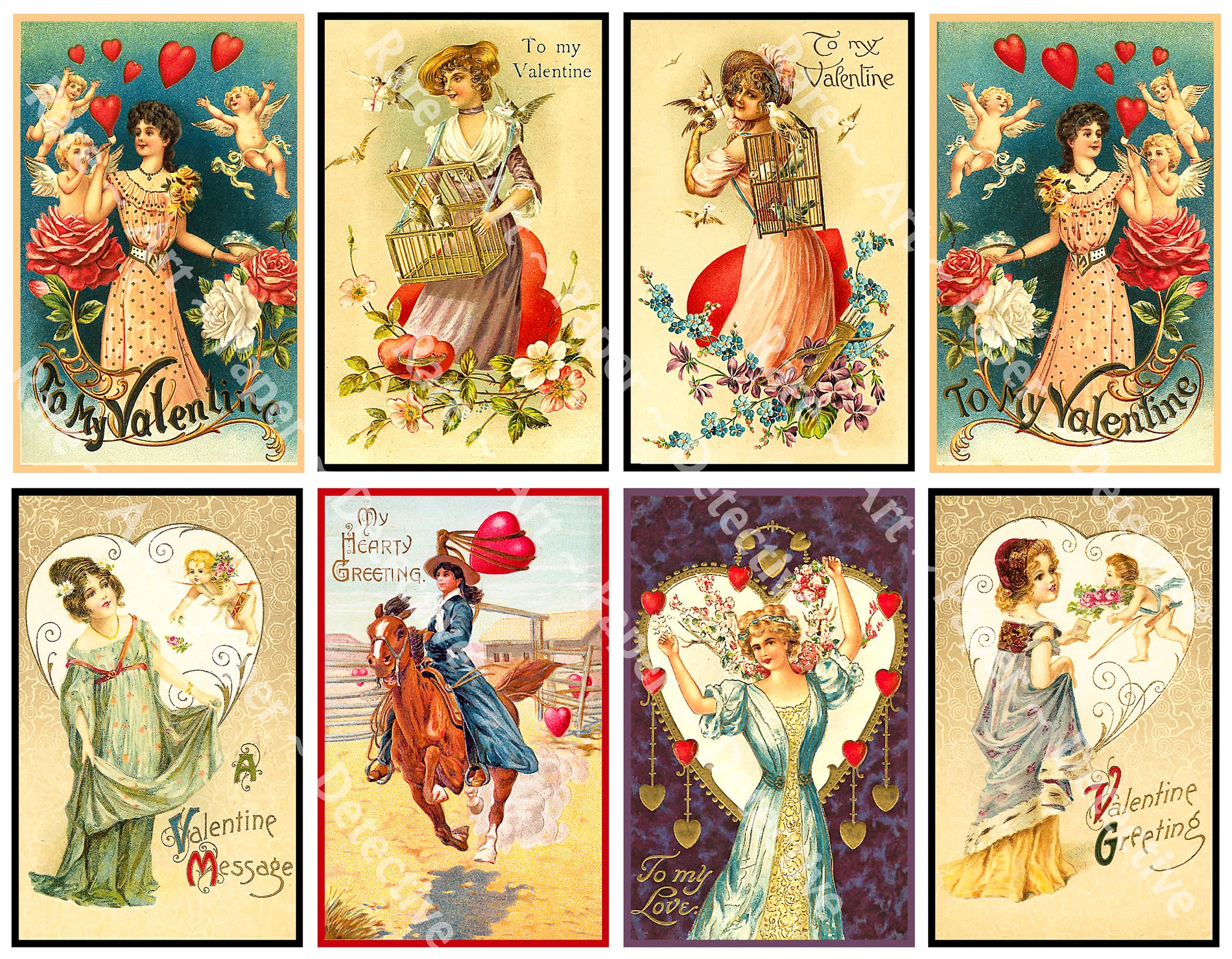 12packs Vintage Valentine Stickers Memory beauty Time Shard Retro