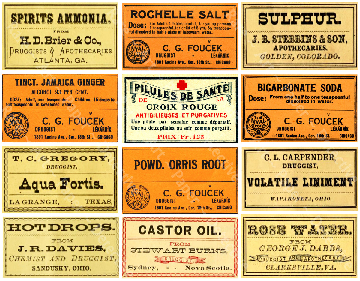 Apothecary Stickers & Medicine Cabinet Labels , Pharmacy Bottle Sticke ...