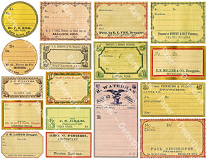 Apothecary Labels, Sticker Sheet, Vintage Druggist Pill Bottle Labels, –  Rare Paper Detective